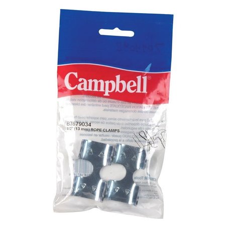 CAMPBELL ZincPlated Nickel Rope Clamps B7679034